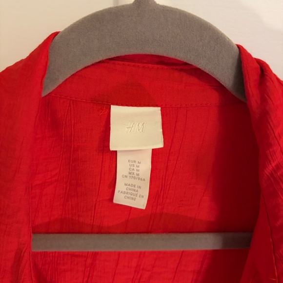 H&M red wrap-around M mini dress - Picture 5 of 12